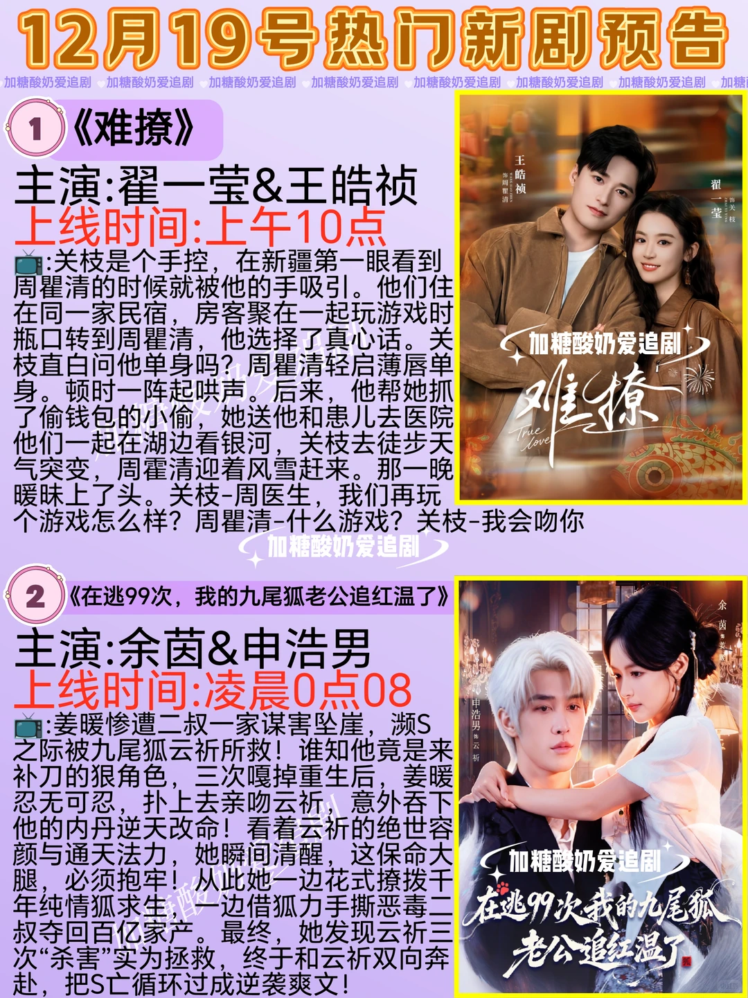 天花板短剧💥12月19日热门短剧预告