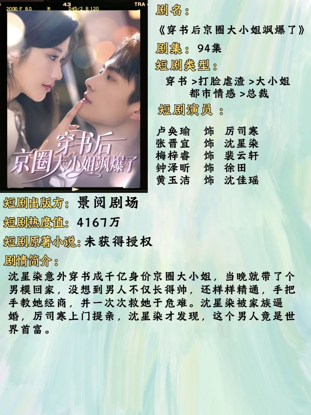 5部都市心动剧单！救赎×逆袭×暗恋全都有