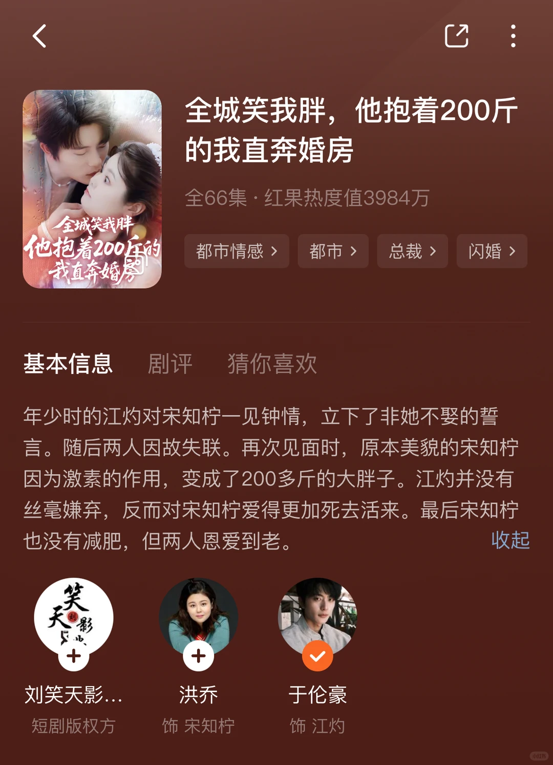 霸道总裁爱上200斤的我