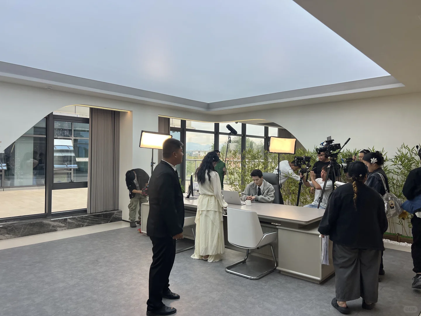 黄山微短剧霸道总裁拍摄现场