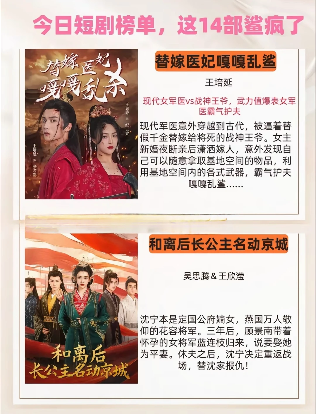 今日热播短剧榜单