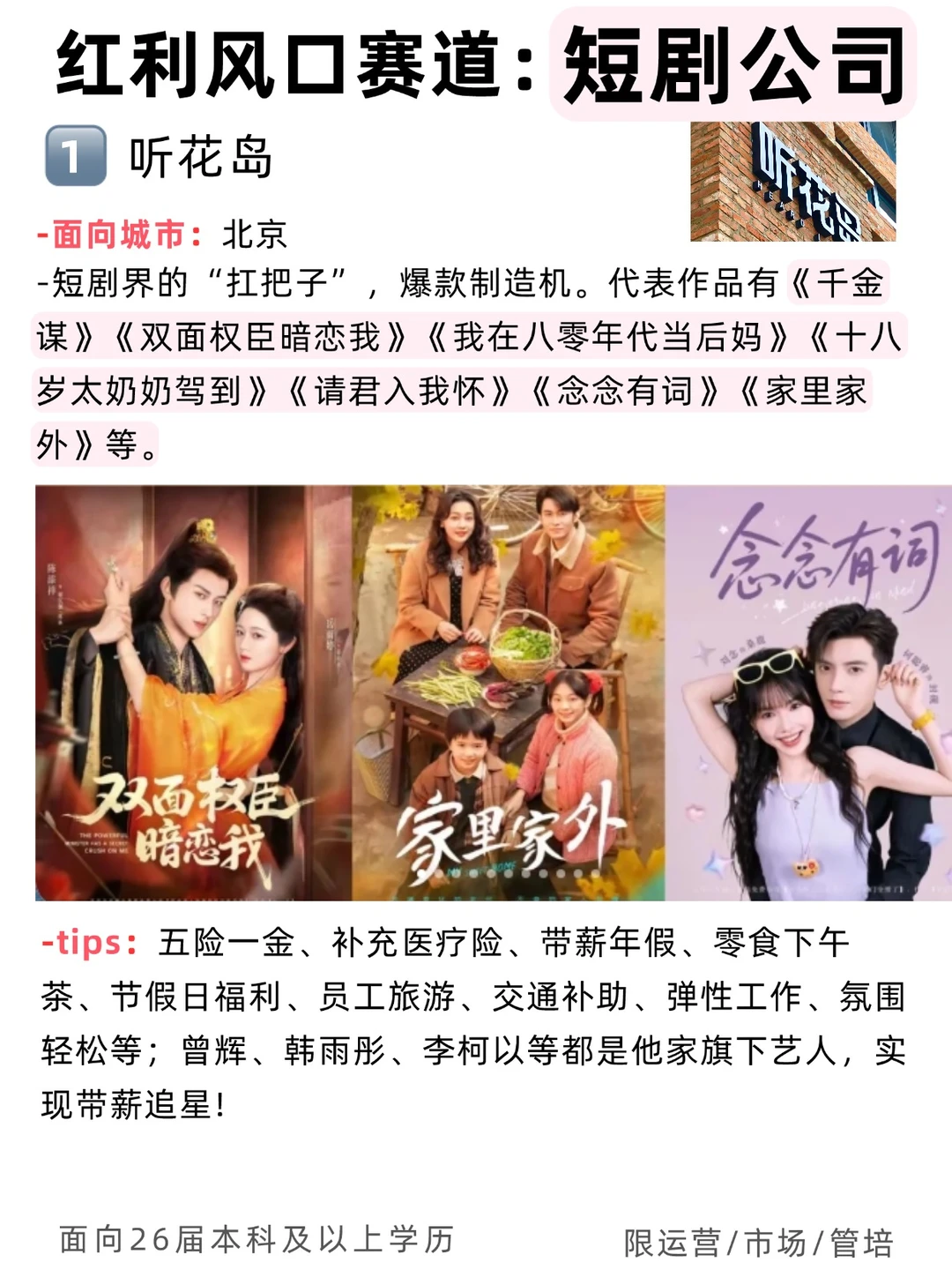 26年值得去的风口红利赛道：短剧公司