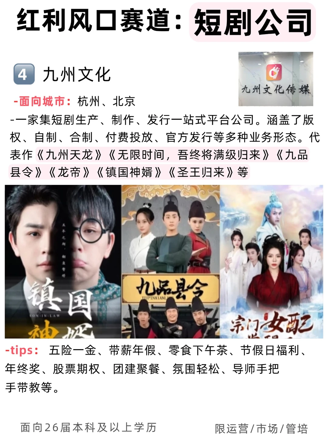 26年值得去的风口红利赛道：短剧公司