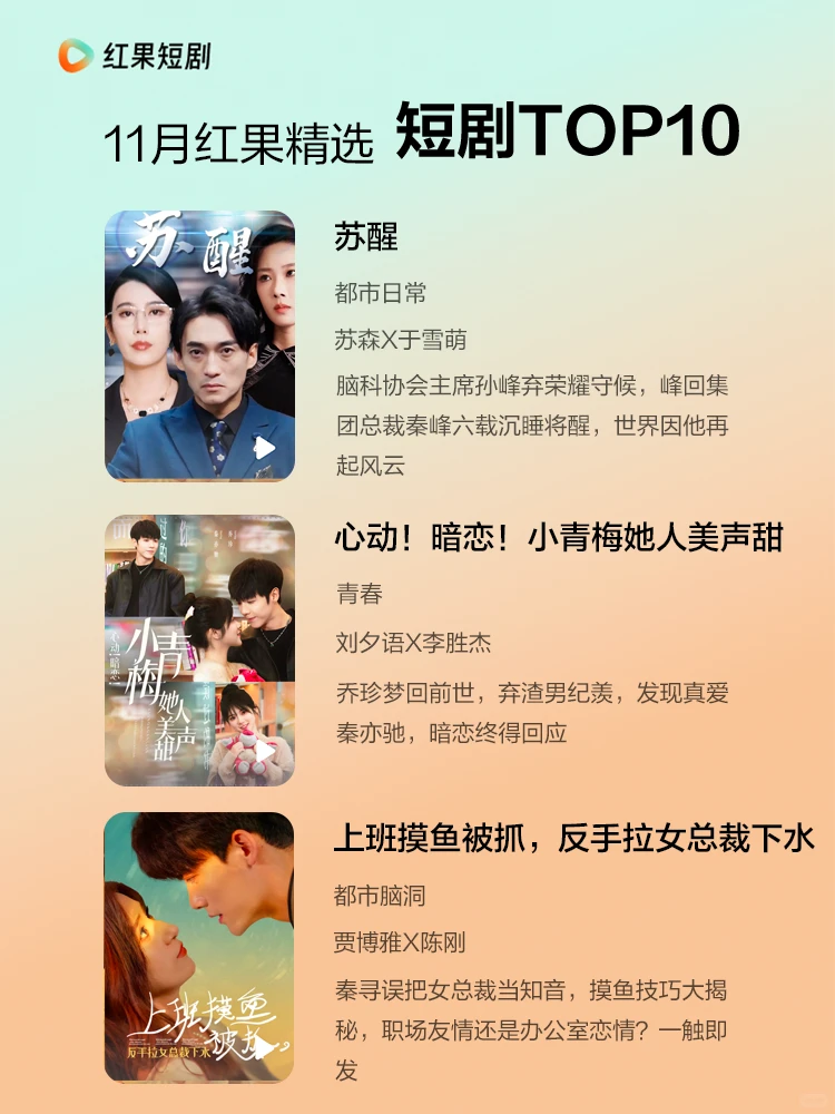 10部爆火短剧❗️颜值演技在线爽点满满