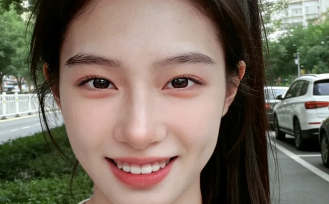 淡颜普女毫无畏惧上街