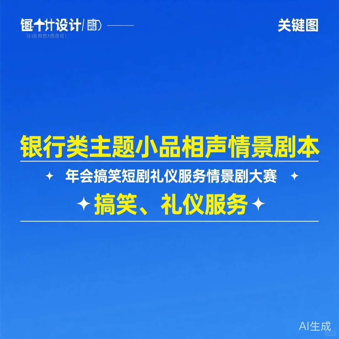 银行年会剧本｜礼仪服务情景剧大赛爆笑登场