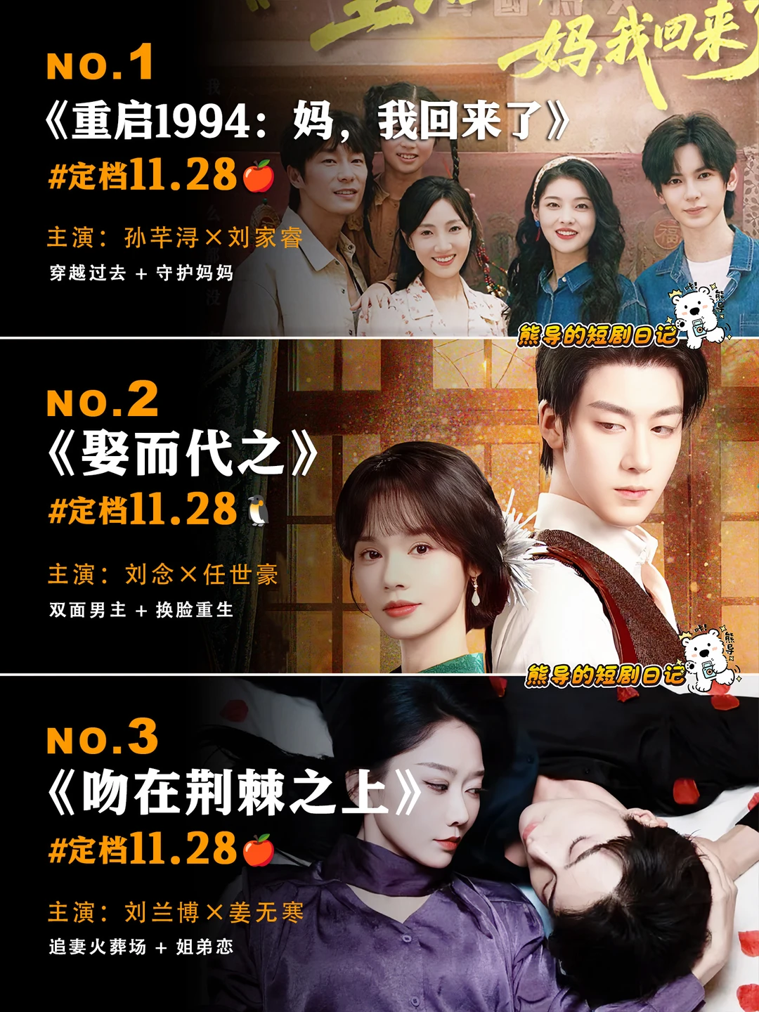 十一月未播先火🔥第六弹短剧推荐，期待