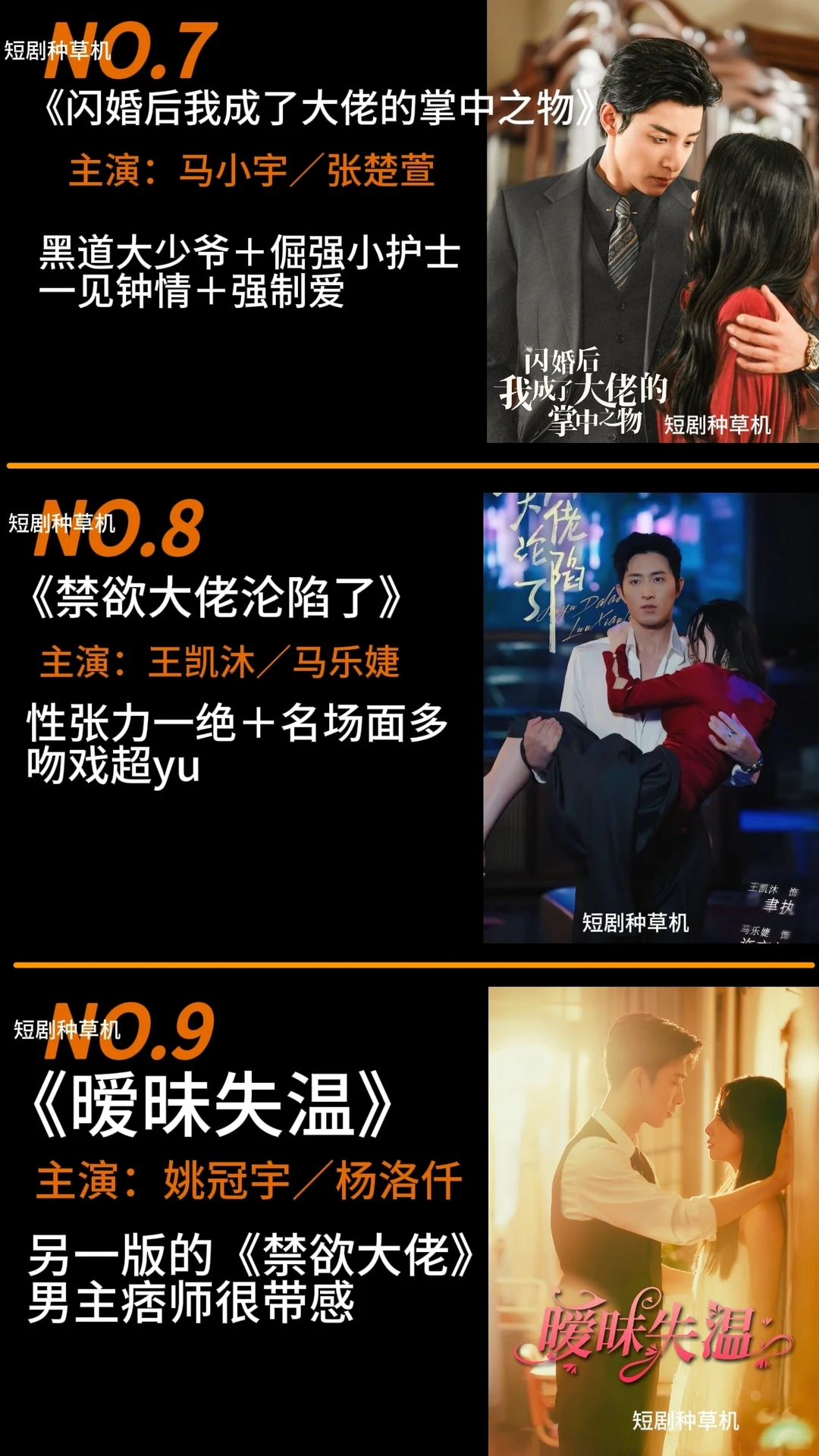 推荐15部爆火强制疯批爱短剧🔥🔥🔥