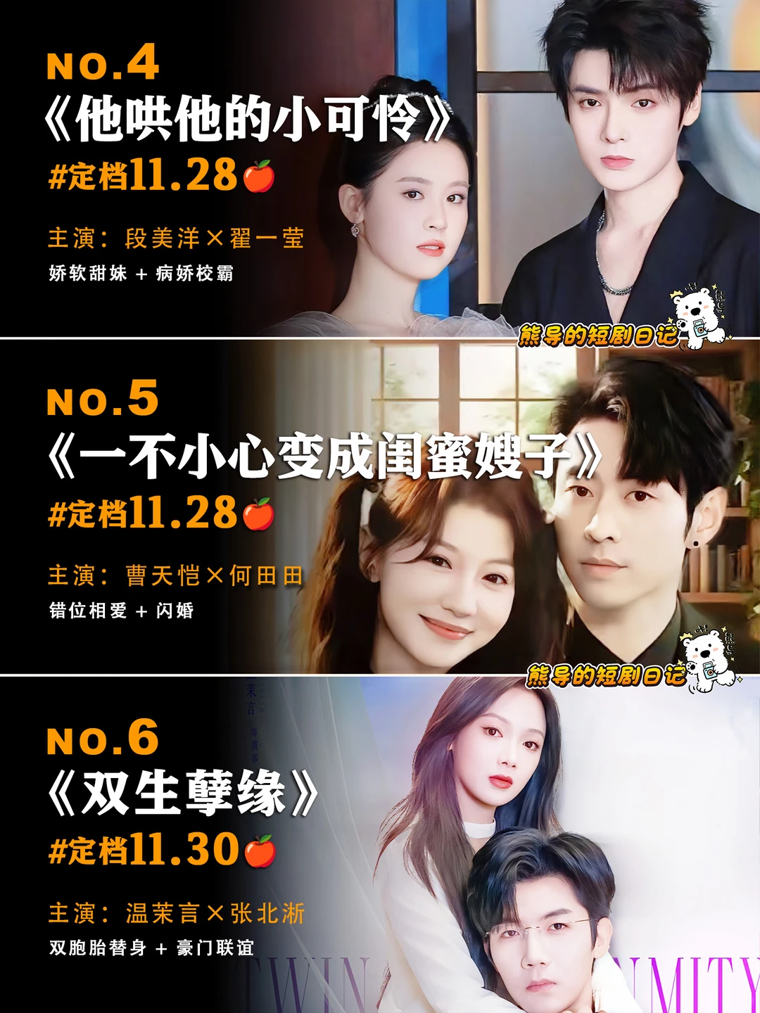 十一月未播先火🔥第六弹短剧推荐，期待