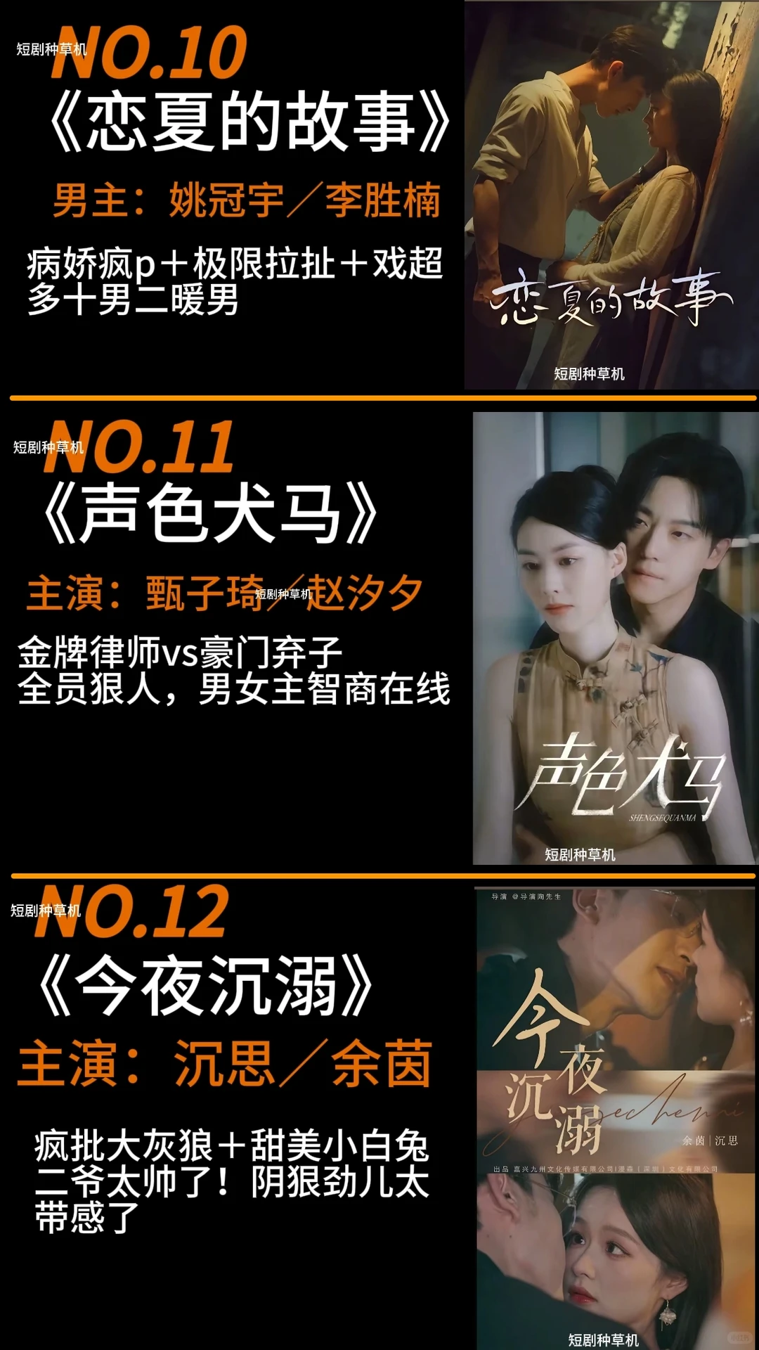 推荐15部爆火强制疯批爱短剧🔥🔥🔥