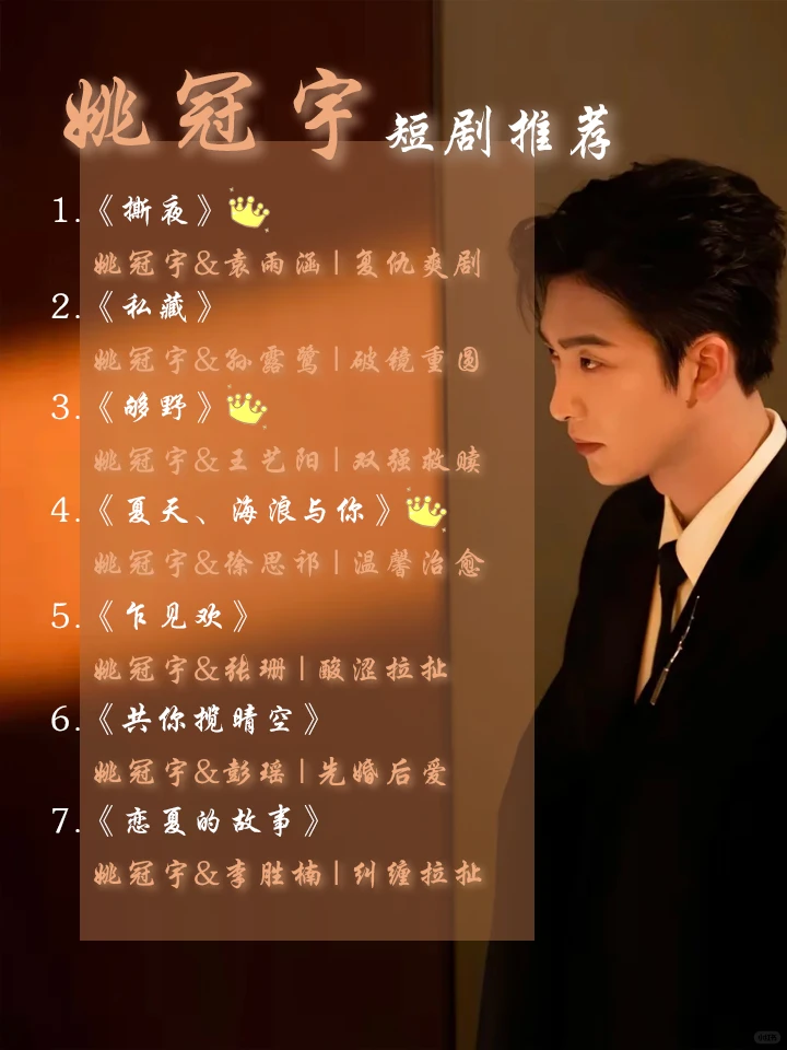 短剧推荐|谁懂姚冠宇的痞帅啊，张力满满啊