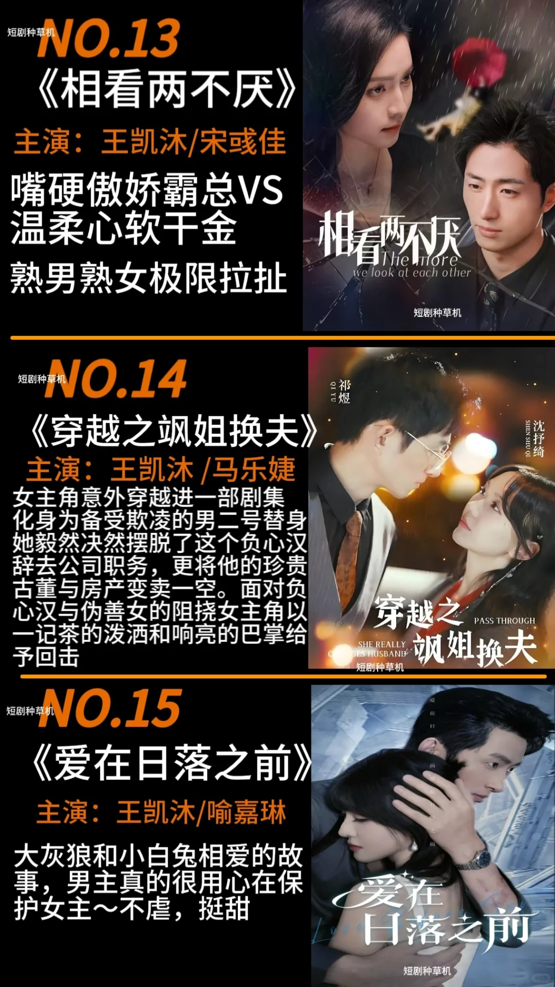 王凯沐的十五部爆款短剧，你都看过哪一部