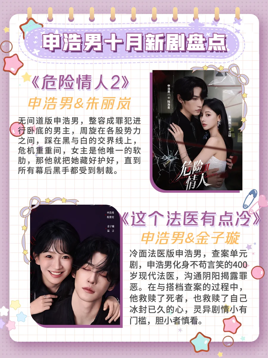 申浩男十月四部都市新剧，你最喜欢哪部？