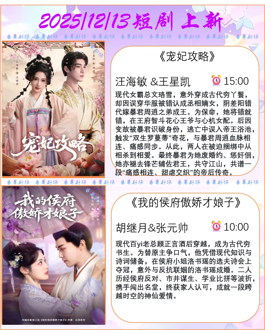 📺2025/12/13短剧上新