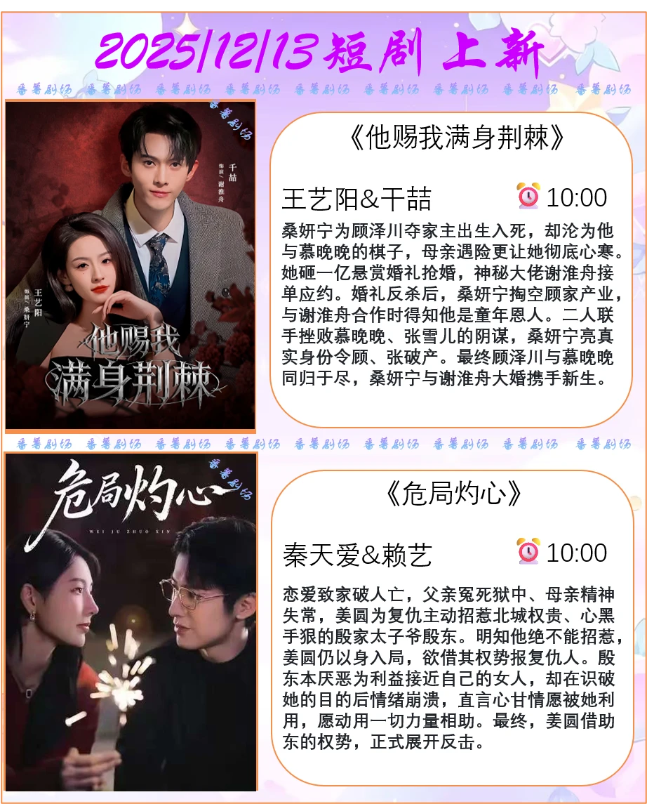 📺2025/12/13短剧上新