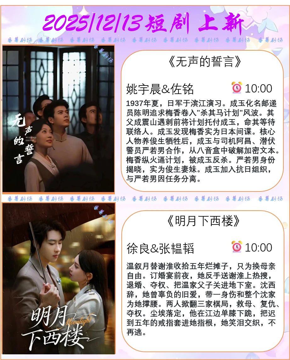 📺2025/12/13短剧上新