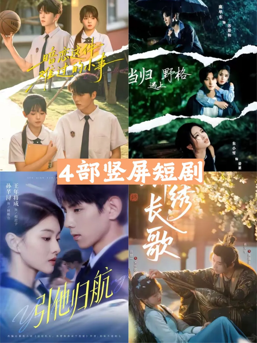 4⃣️部竖屏短剧推荐👀