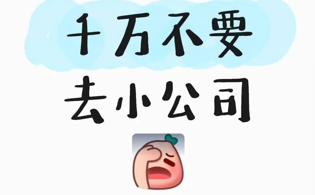 千万不要去小公司