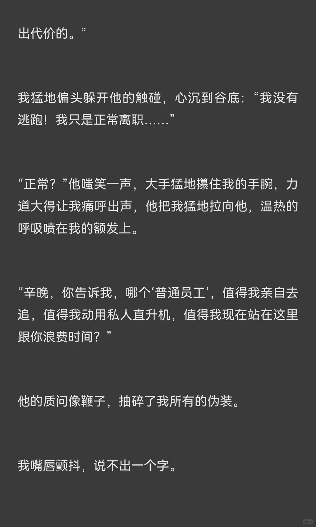 辞职被总裁抓回来（中）