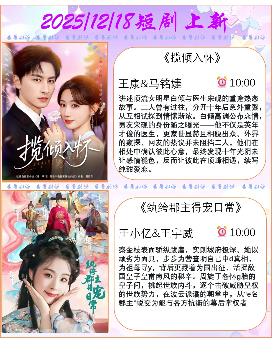 📺2025/12/18短剧上新