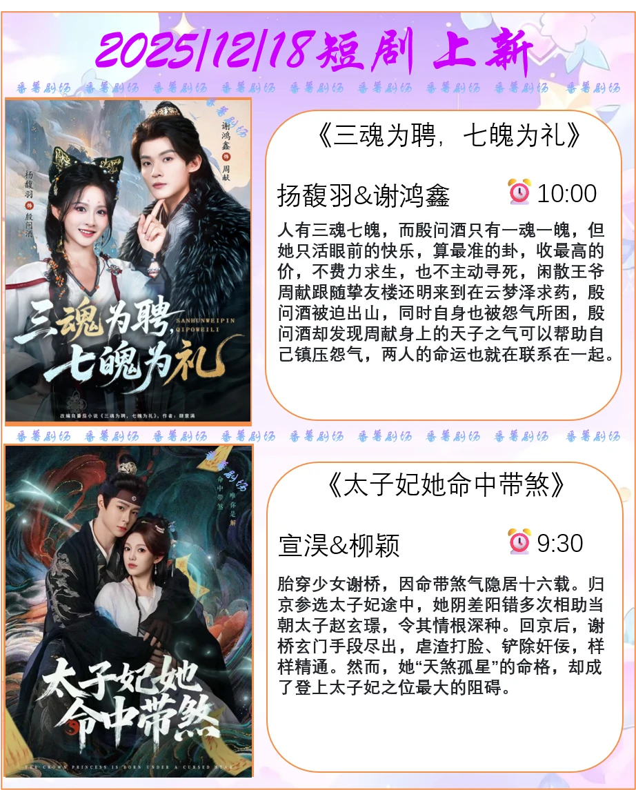 📺2025/12/18短剧上新