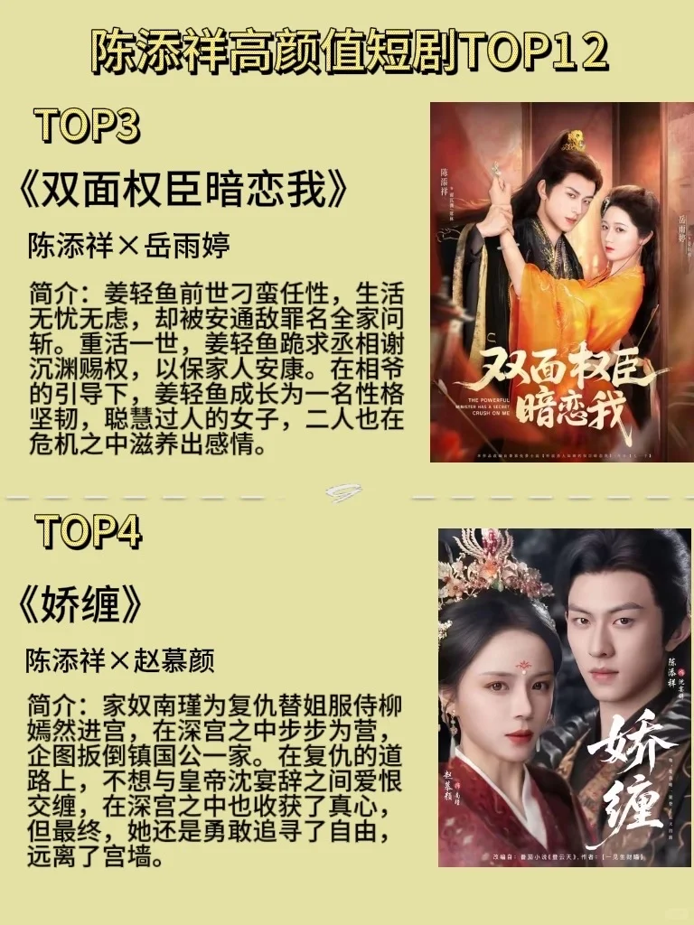 陈添祥12部神作盘点，颜狗的终极狂欢🎉