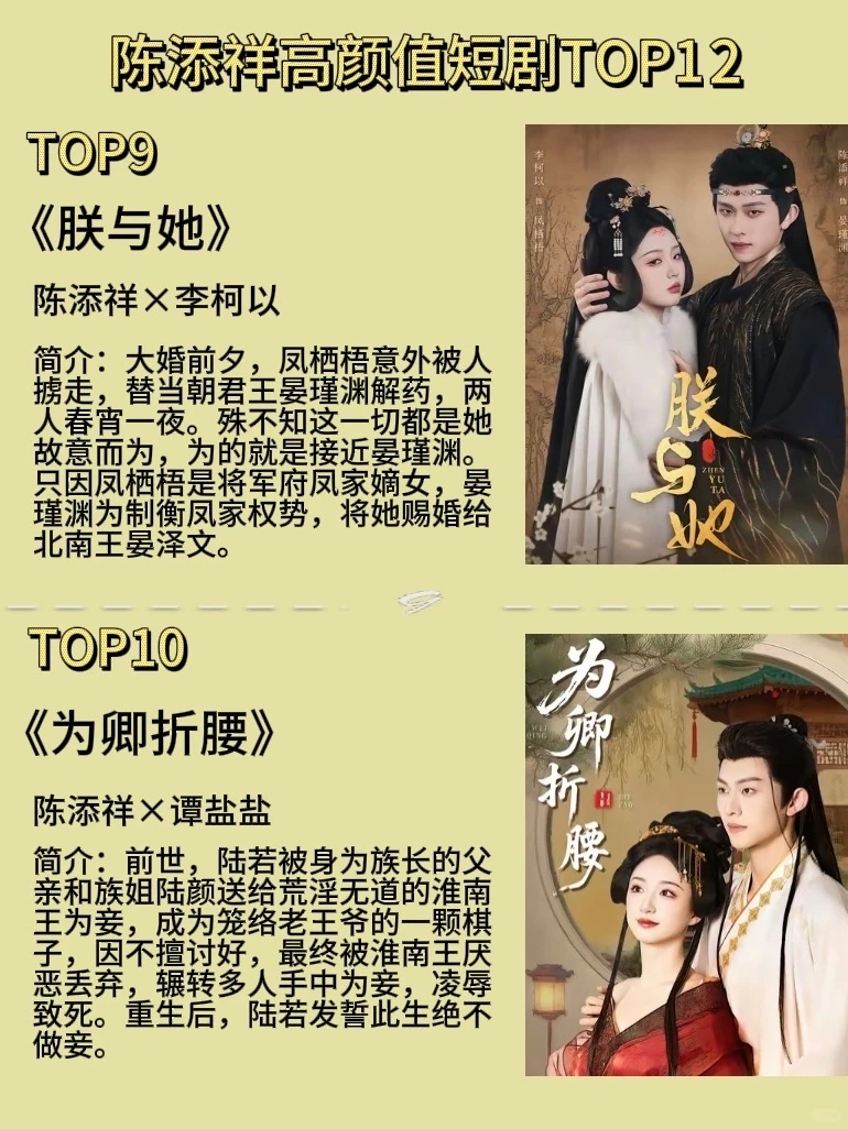 陈添祥12部神作盘点，颜狗的终极狂欢🎉