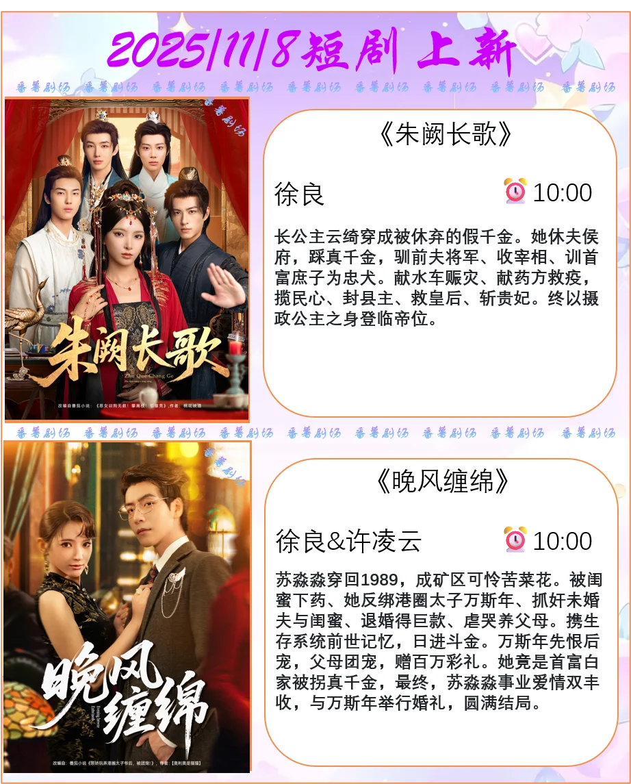 📺2025/11/8短剧上新