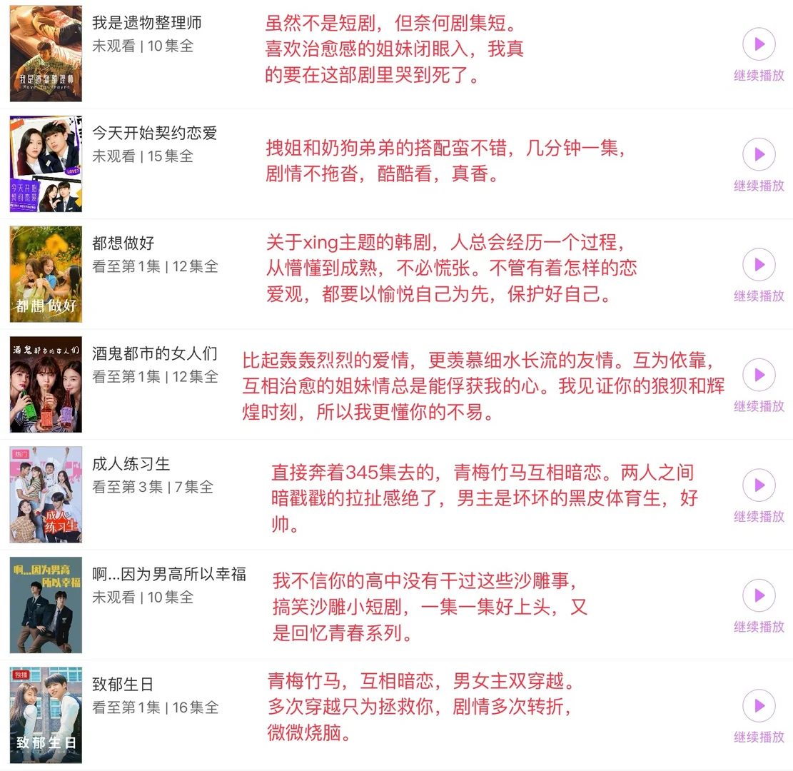 韩剧小短剧，一集一集好上头，拯救剧荒。