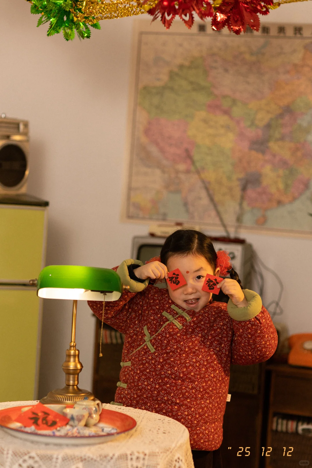 可可爱爱的复古土味新年照，老款小孩舒适区