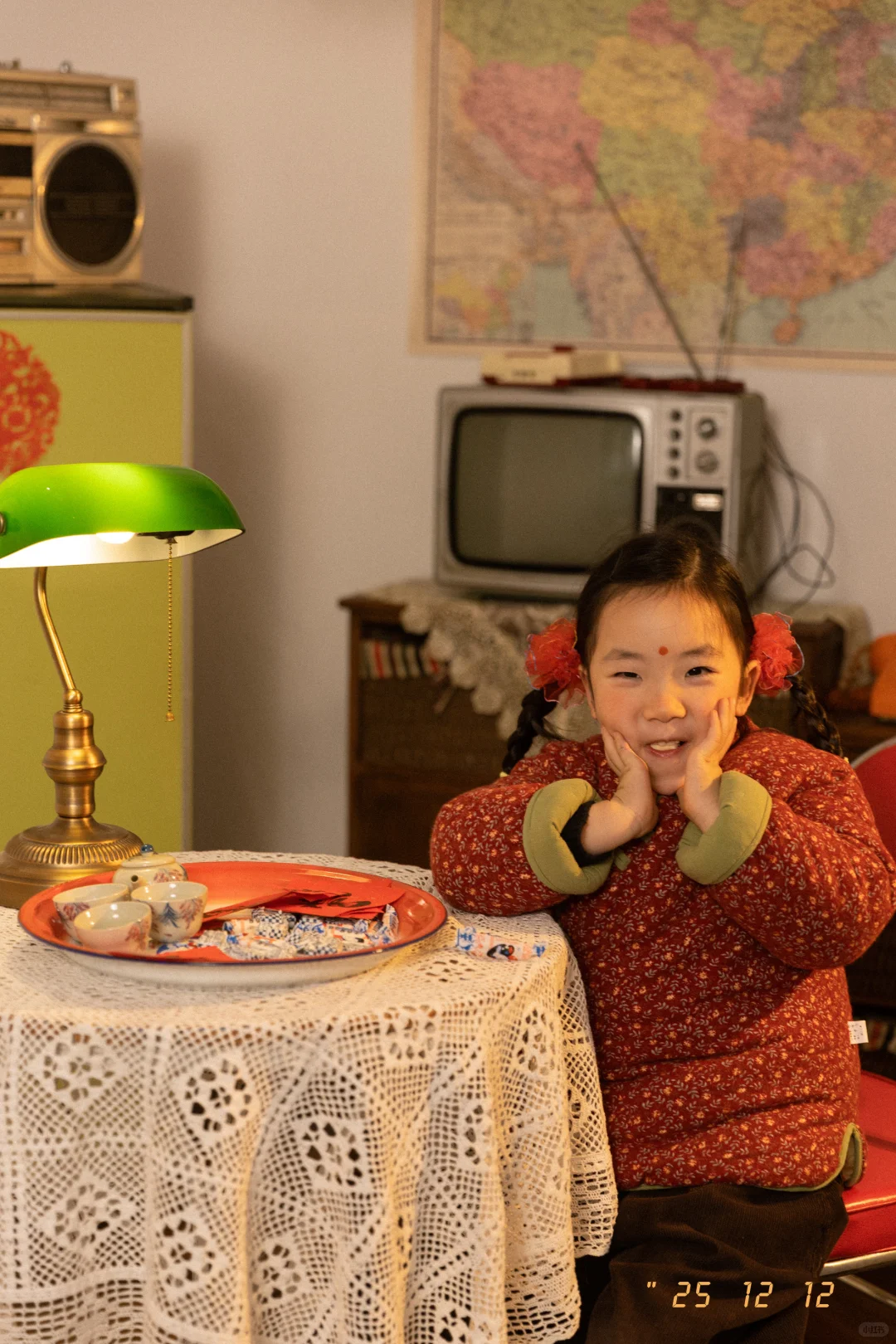 可可爱爱的复古土味新年照，老款小孩舒适区
