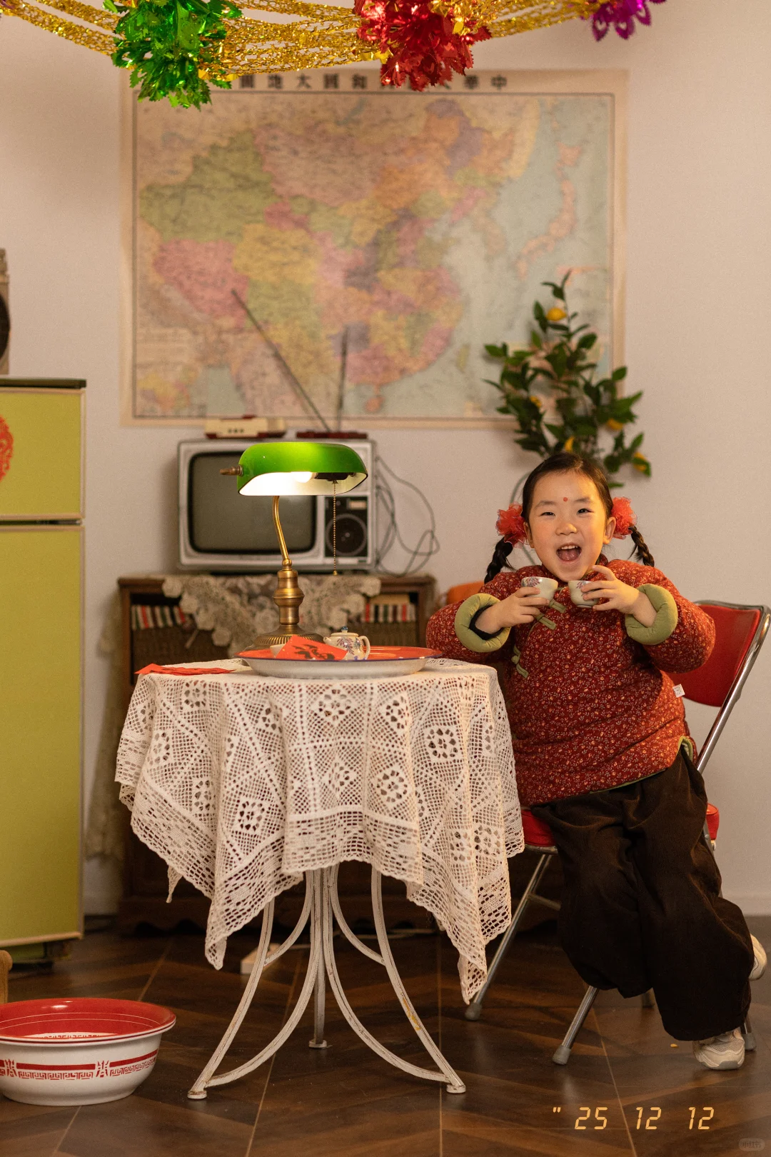 可可爱爱的复古土味新年照，老款小孩舒适区
