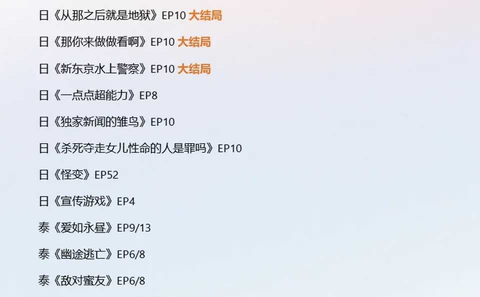 🆘今日播剧 6部剧开播，4部剧完结