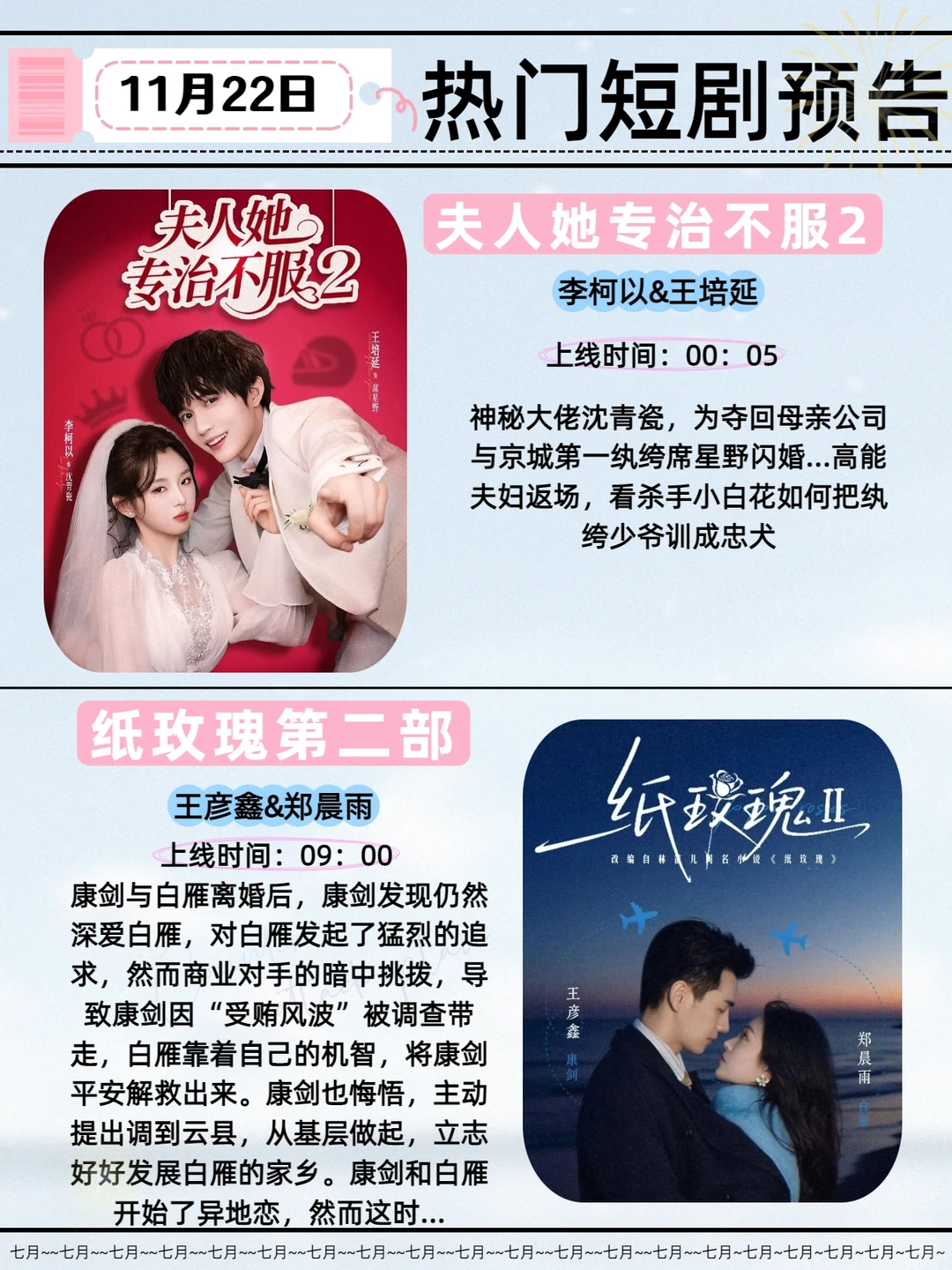 11月22日热门短剧推荐！