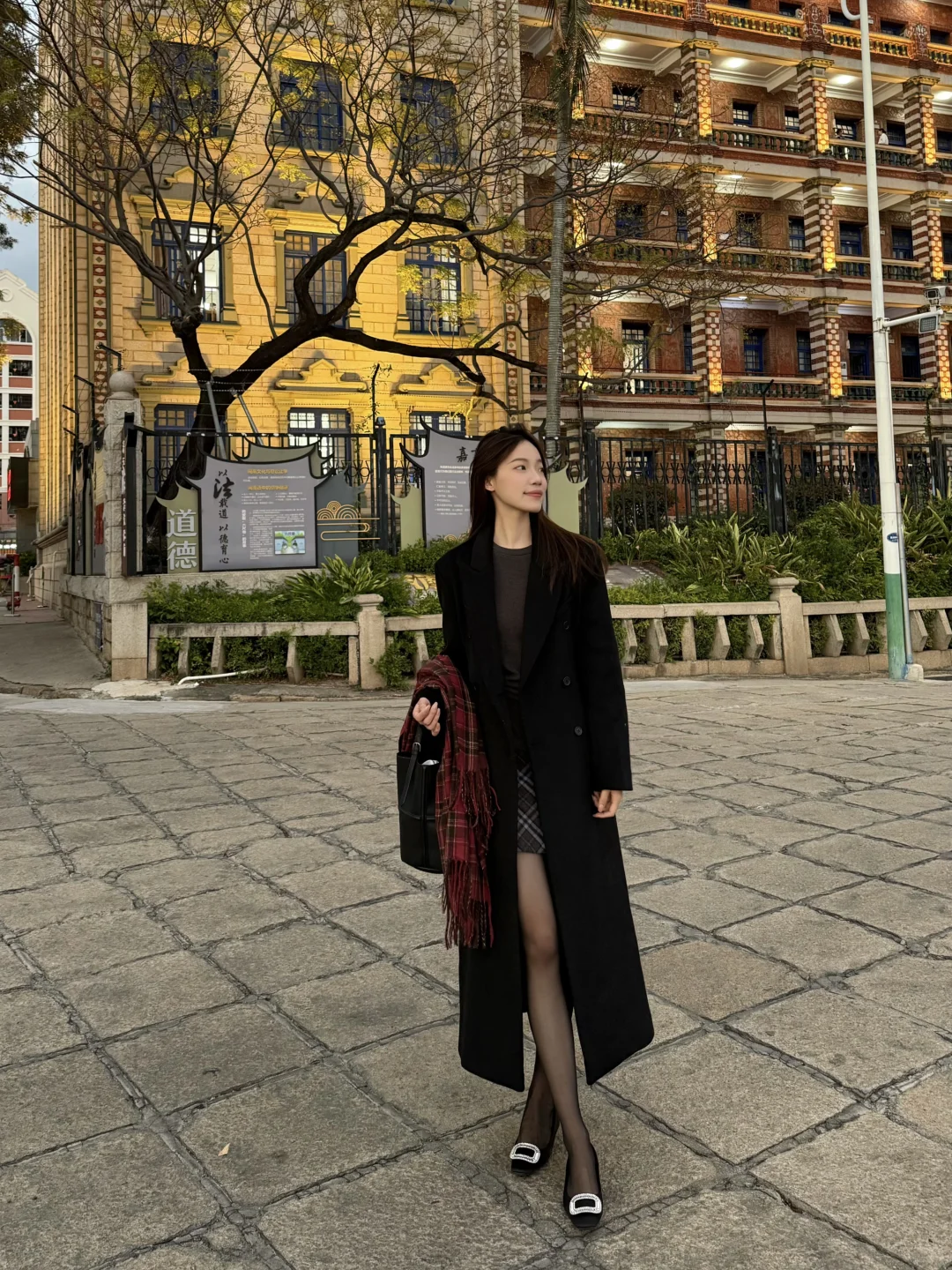 173 55 | 黑色大衣穿搭思路～