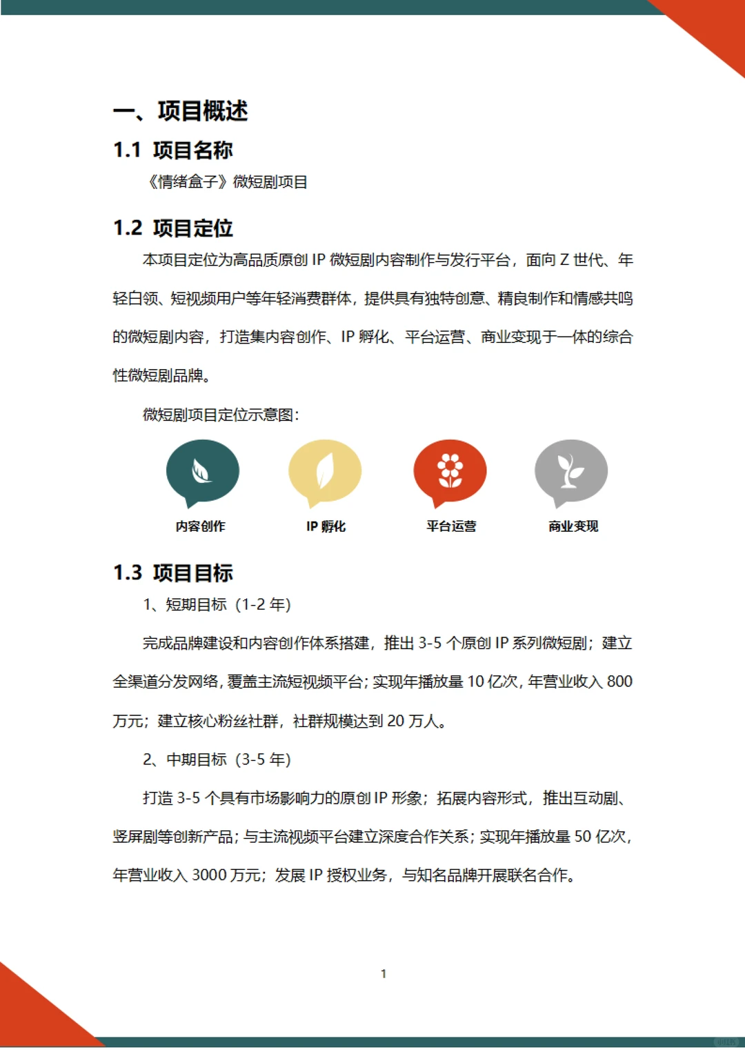 🔥微短剧融资计划书word➕ppt