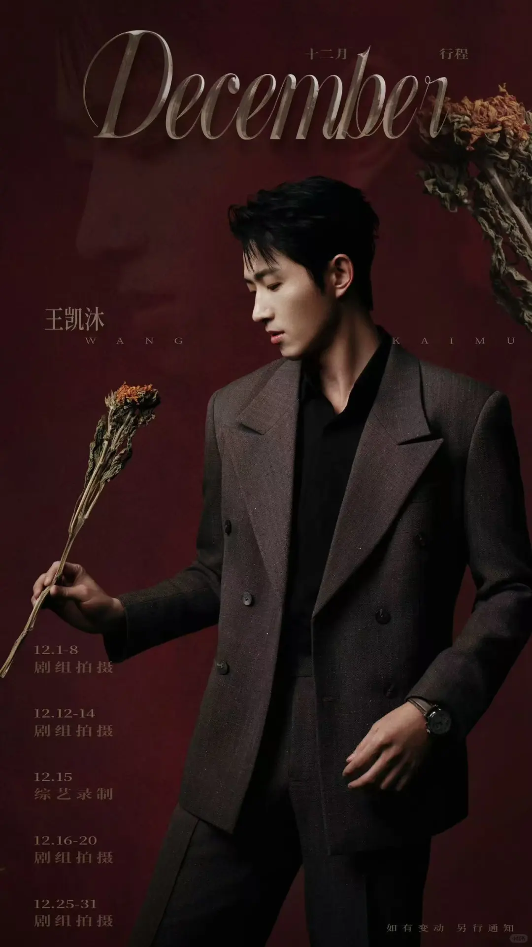 看看12月做什么呢！短剧演员12月行程图。