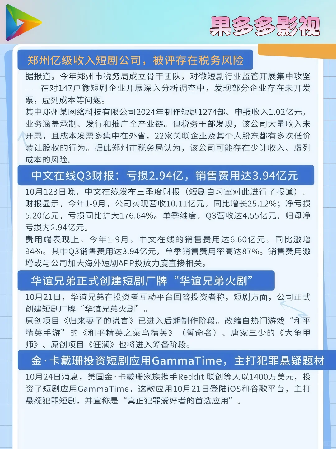 短剧行业最新的信息差盘点