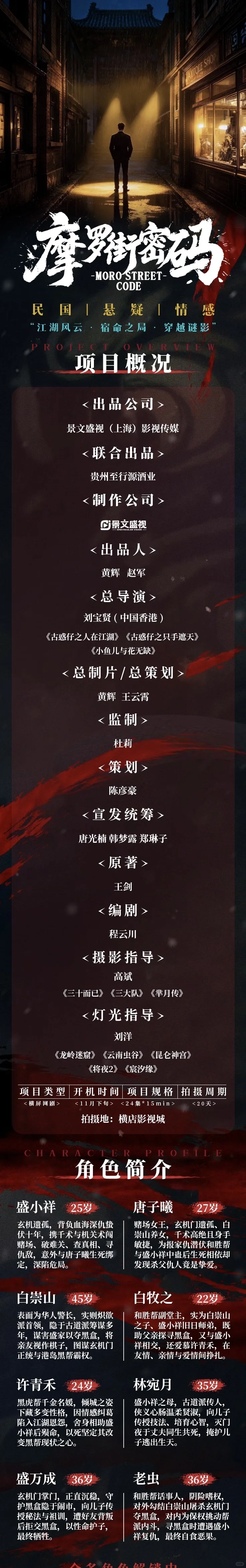 自己总制片的项目，欢迎各位演员，