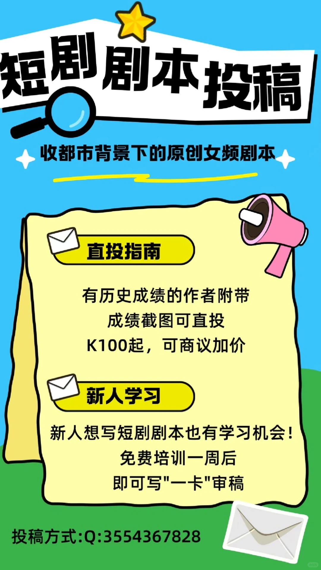 短剧剧本投稿指南