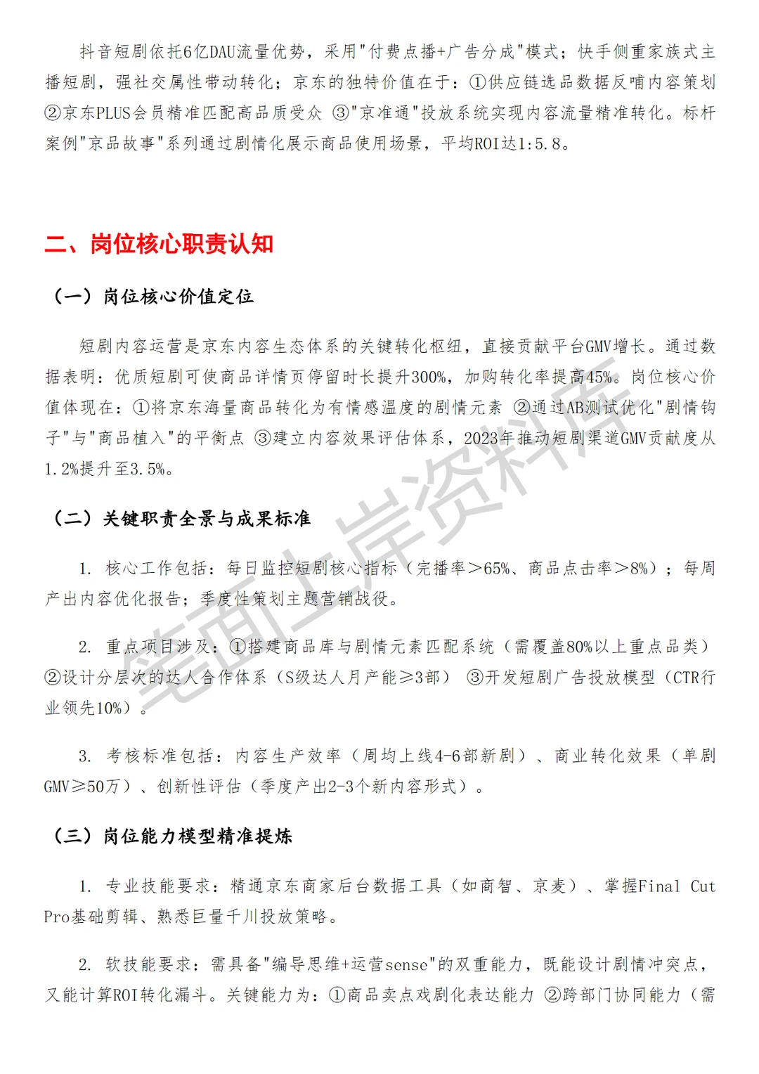 京东短剧内容运营