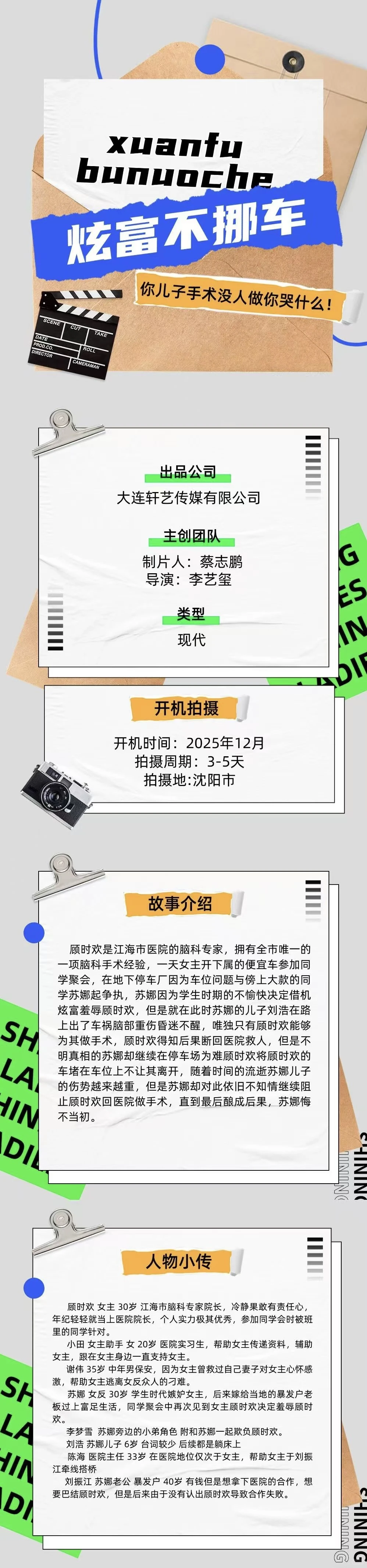 两部短剧正在筹备中