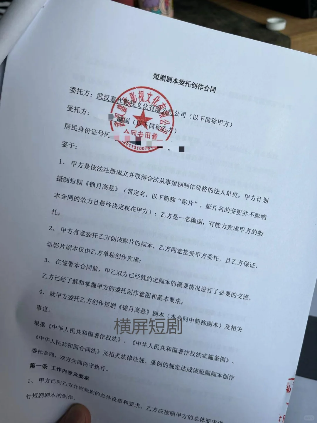 剧本已定，演员、投资可