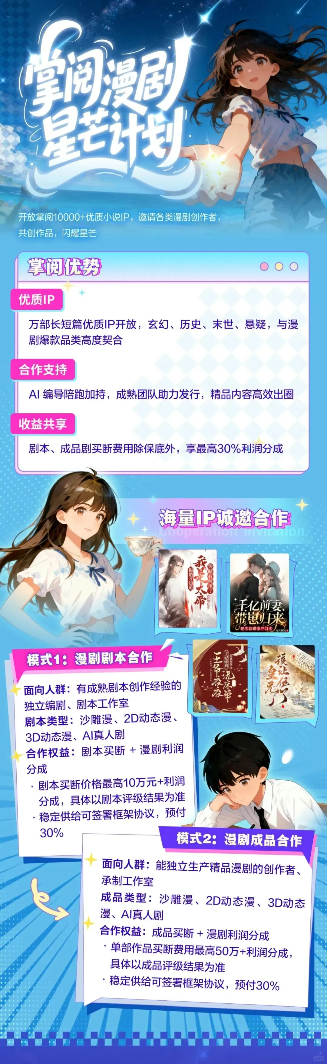 短剧｜掌阅漫剧扶持计划