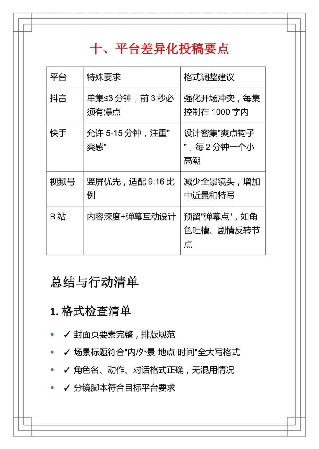 新手写短剧不踩坑的标准格式