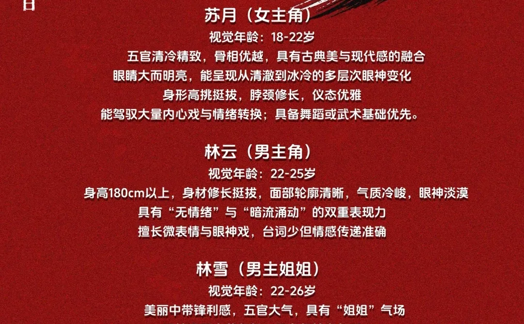 短剧招募～演员和工作人员