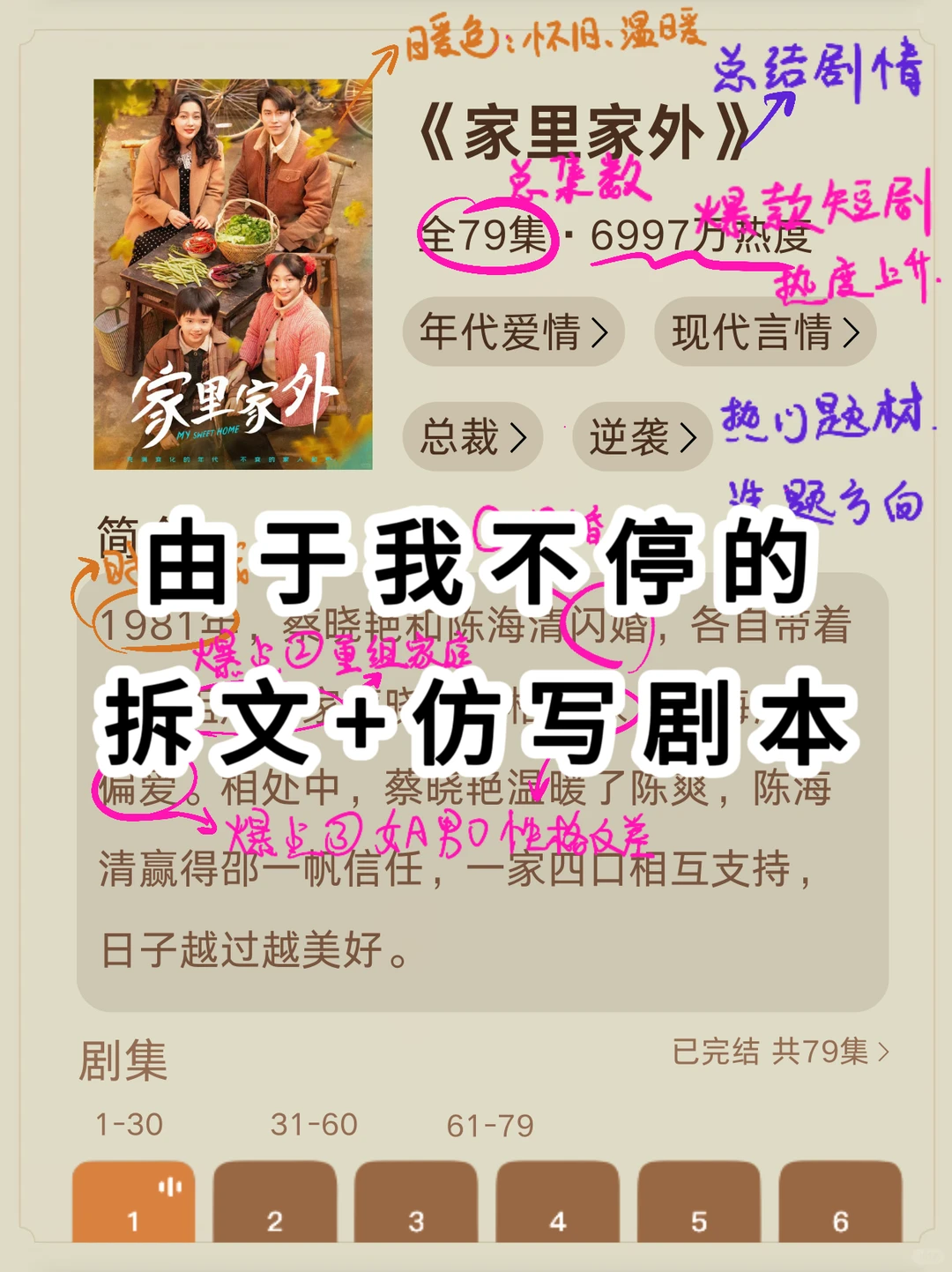 由于我不停的仿写短剧剧本，我终于掌握了…