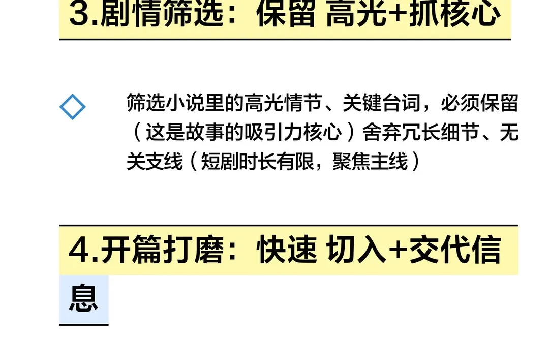小说改编短剧思路