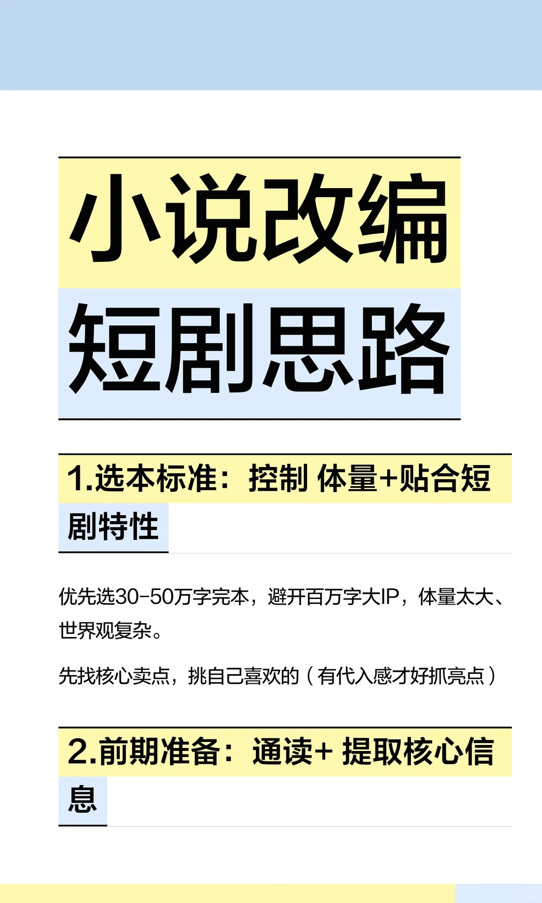 小说改编短剧思路