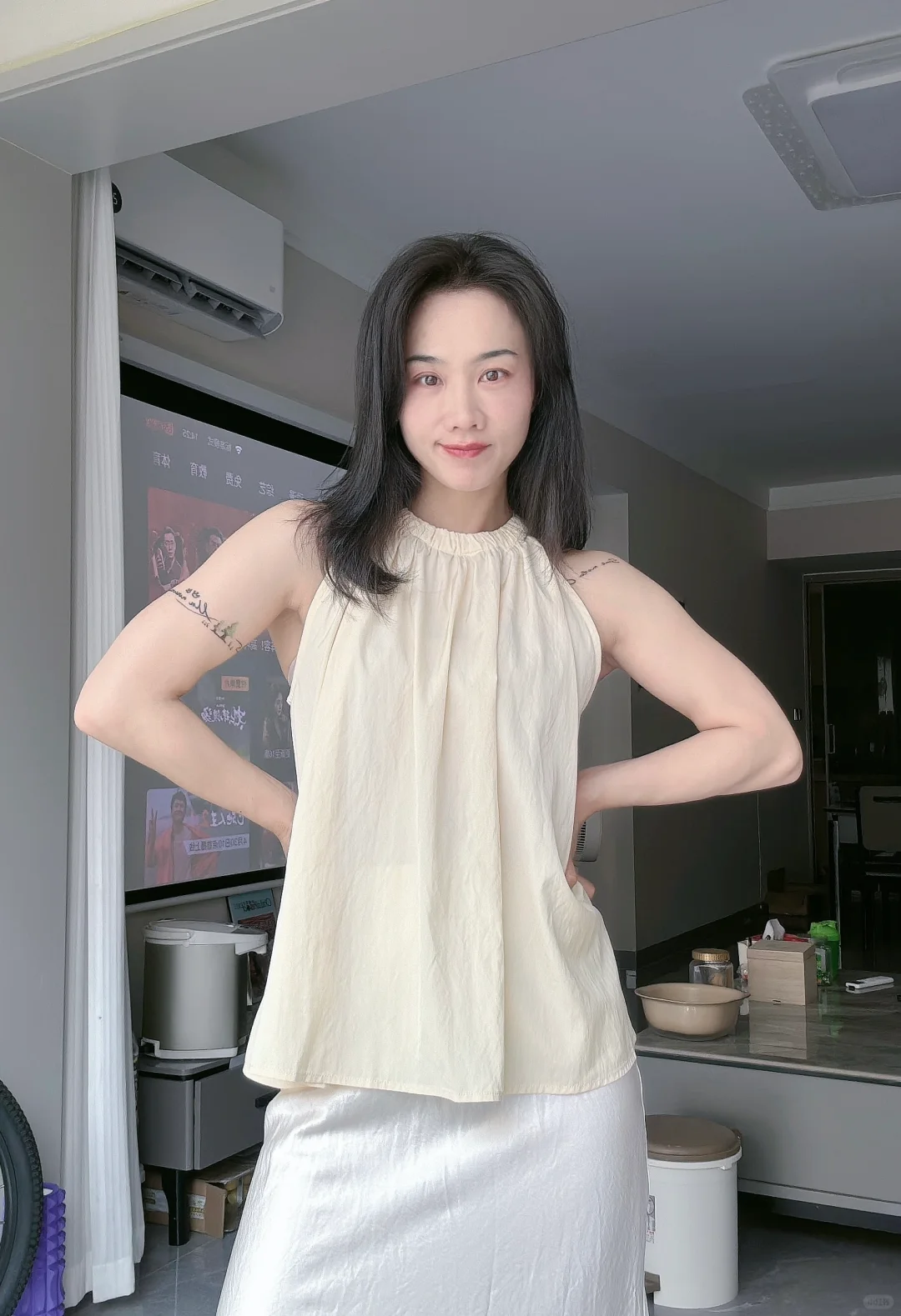 健身后就是穿的再女人也没有女人味了